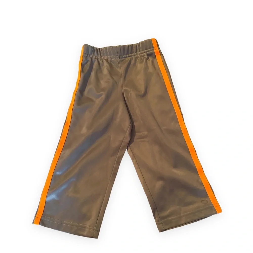 24 month boys Silverish Gray and Orange Track Suit